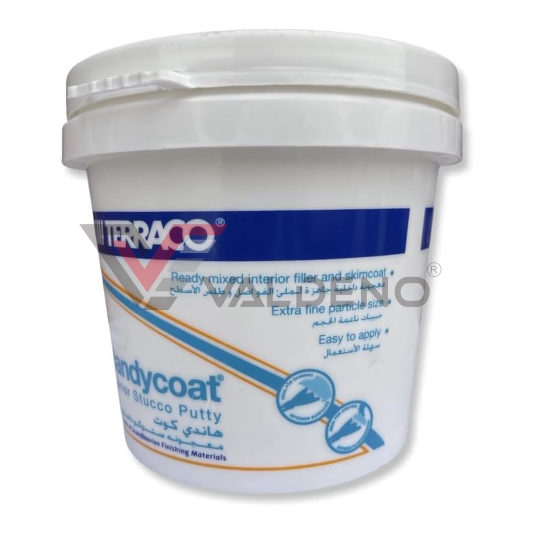 Terraco All-Purpose Putty Filler, Designed for Interior Use to fill Crack and Holes, Quick Drying, Paintable, Permanent, Non-Shrinking, Spackling for Drywall, 1KG