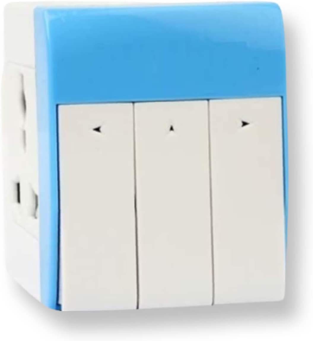 HUNTER 13A Multi-Plug UK UAE Adapter Fused 3-Way Universal Sockets with 3-way Switch, 1 Year Warranty