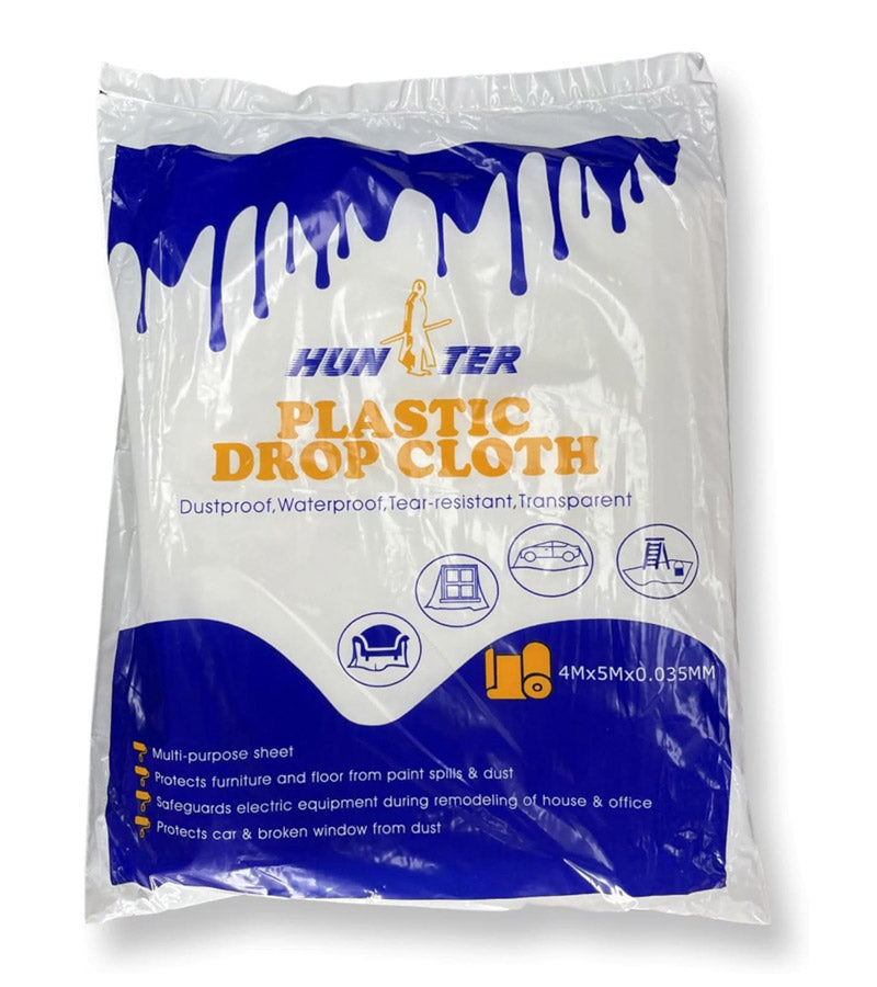 HUNTER Plastic Polythene Multi-Purpose Dust Sheet